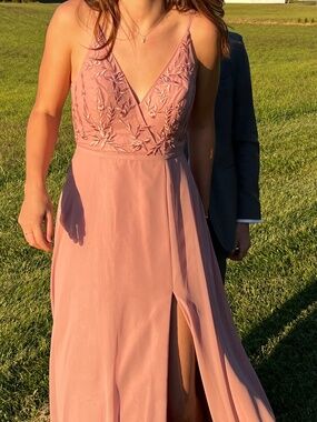 Azazie Dusty Rose Bridesmaid dress